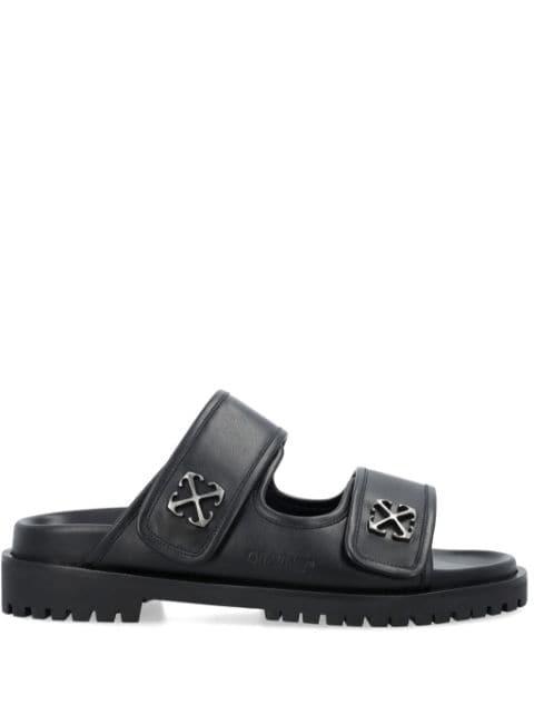 Arrows-motif leather sandals by OFF-WHITE