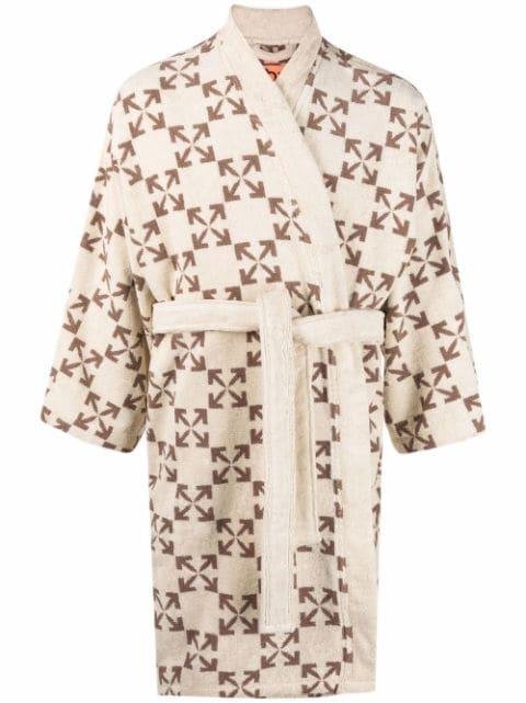 Arrows pattern robe by OFF-WHITE