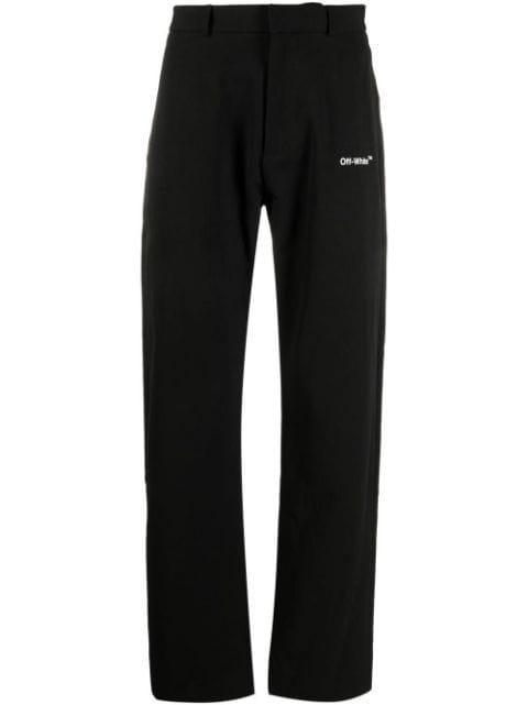 Arrows-print straight-leg trousers by OFF-WHITE