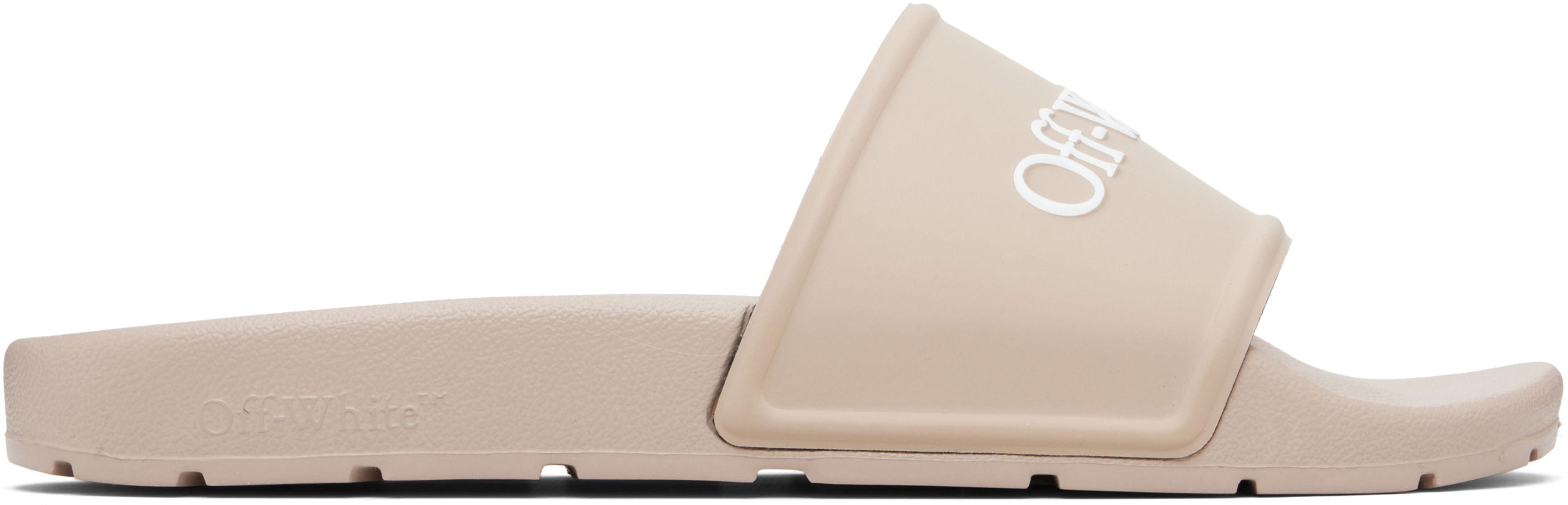 Beige Bookish Slides by OFF-WHITE