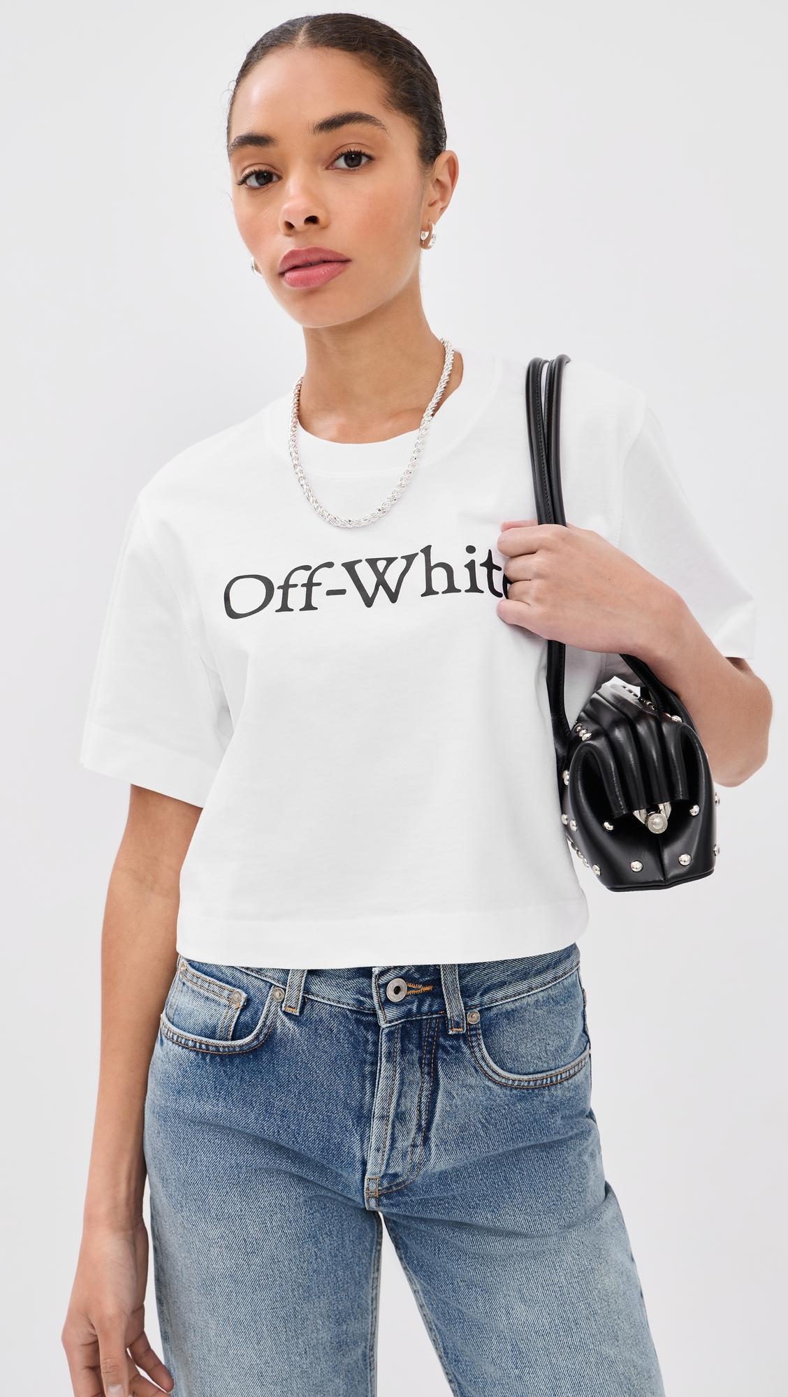 Big Logo Bookish Crop Tee by OFF-WHITE