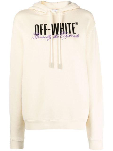 Big Logo Opposite-print hoodie by OFF-WHITE