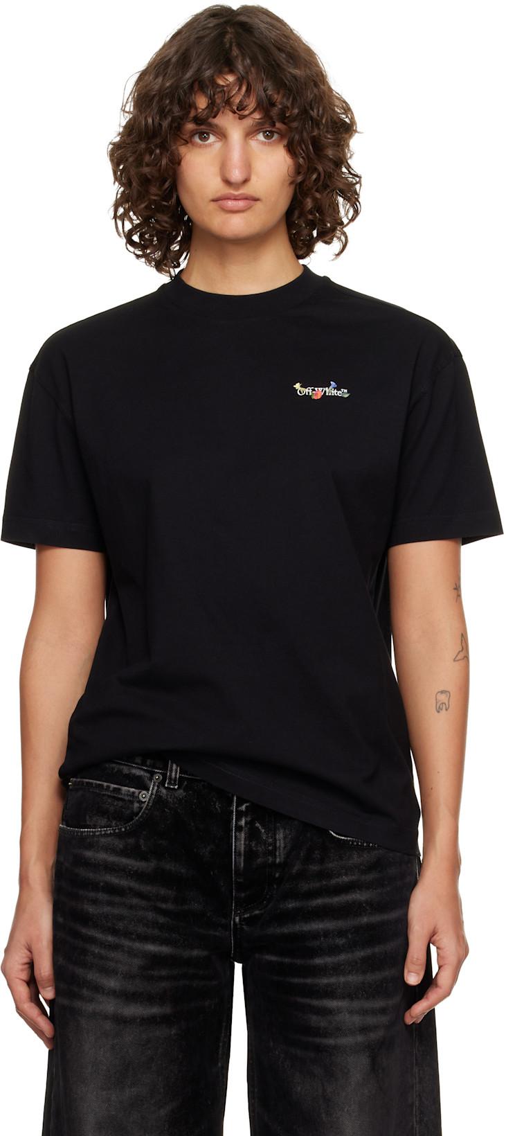 Black Arrow Glass Flower Regular Logo T-shirt by OFF-WHITE