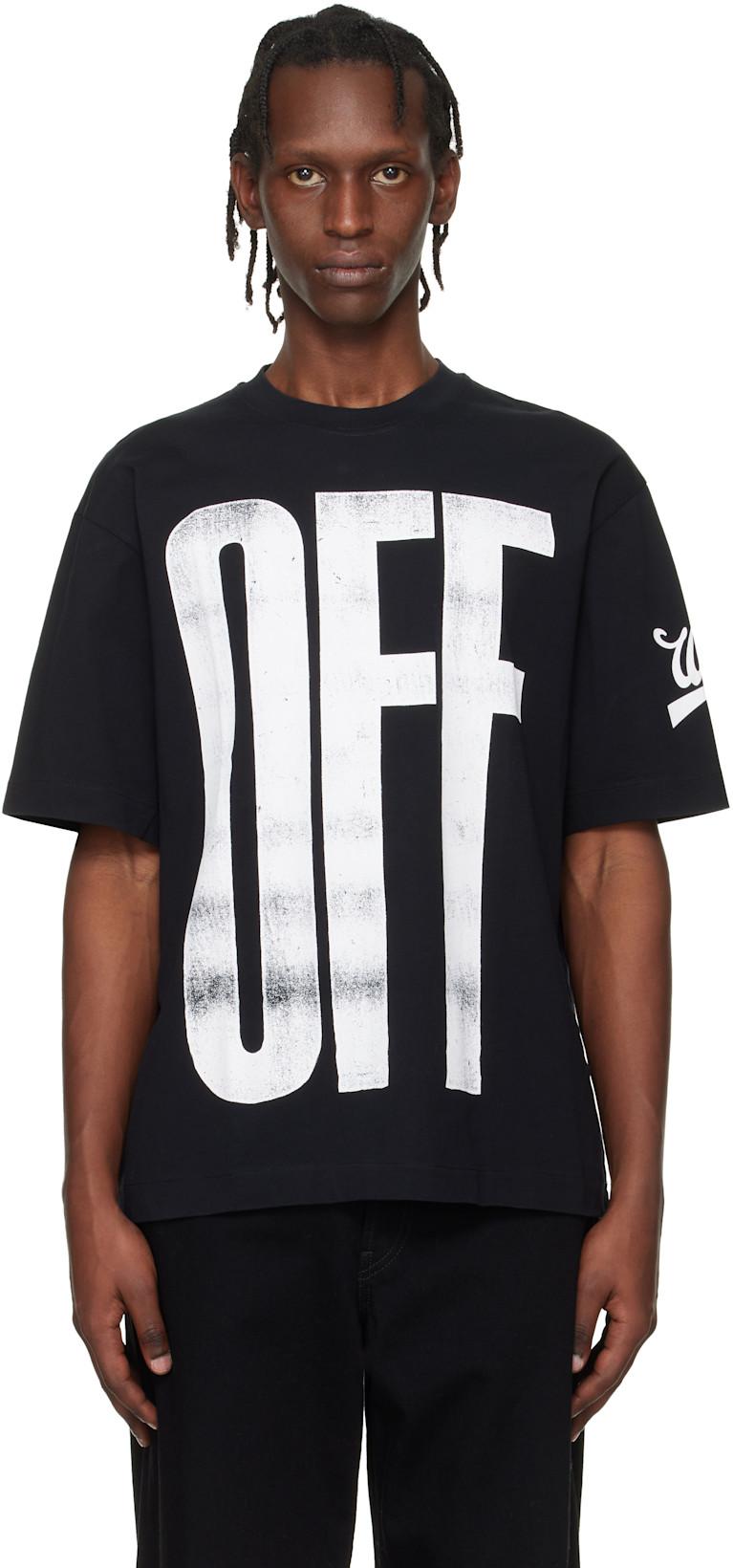 Black Big Off Diagonal Skate Logo T-shirt by OFF-WHITE