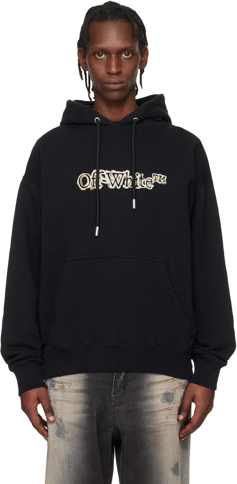 Black Cloudy Arrow Skate Hoodie by OFF-WHITE