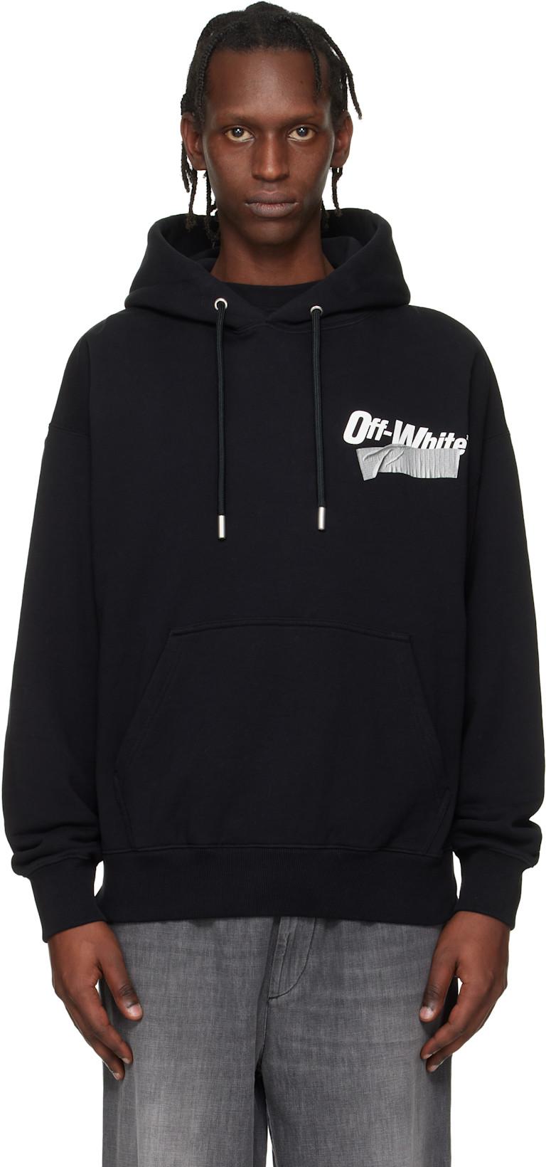 Black Cupid Tape Skate Hoodie by OFF-WHITE