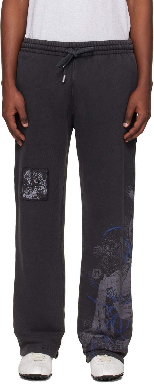 Black Faded Painting Sweatpants by OFF-WHITE