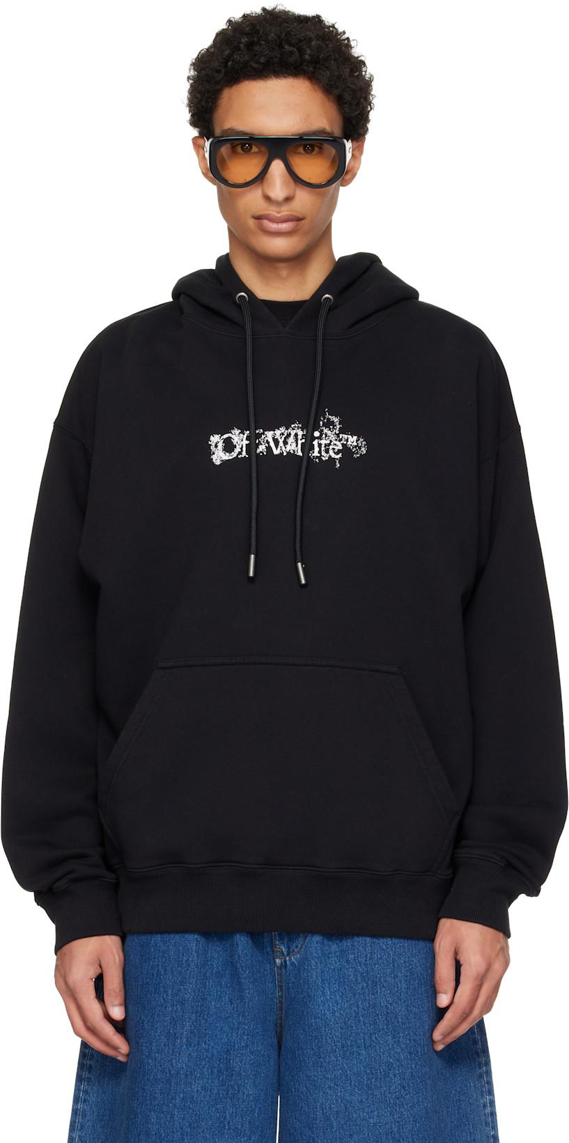 Black Heraldic Threshold Arrow Skate Hoodie by OFF-WHITE