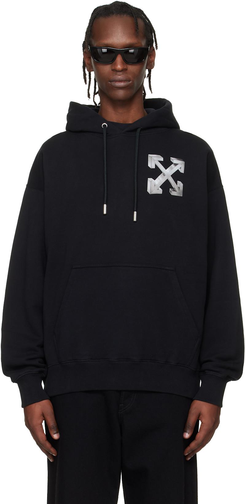 Black Metal 'OFF' Skate Hoodie by OFF-WHITE