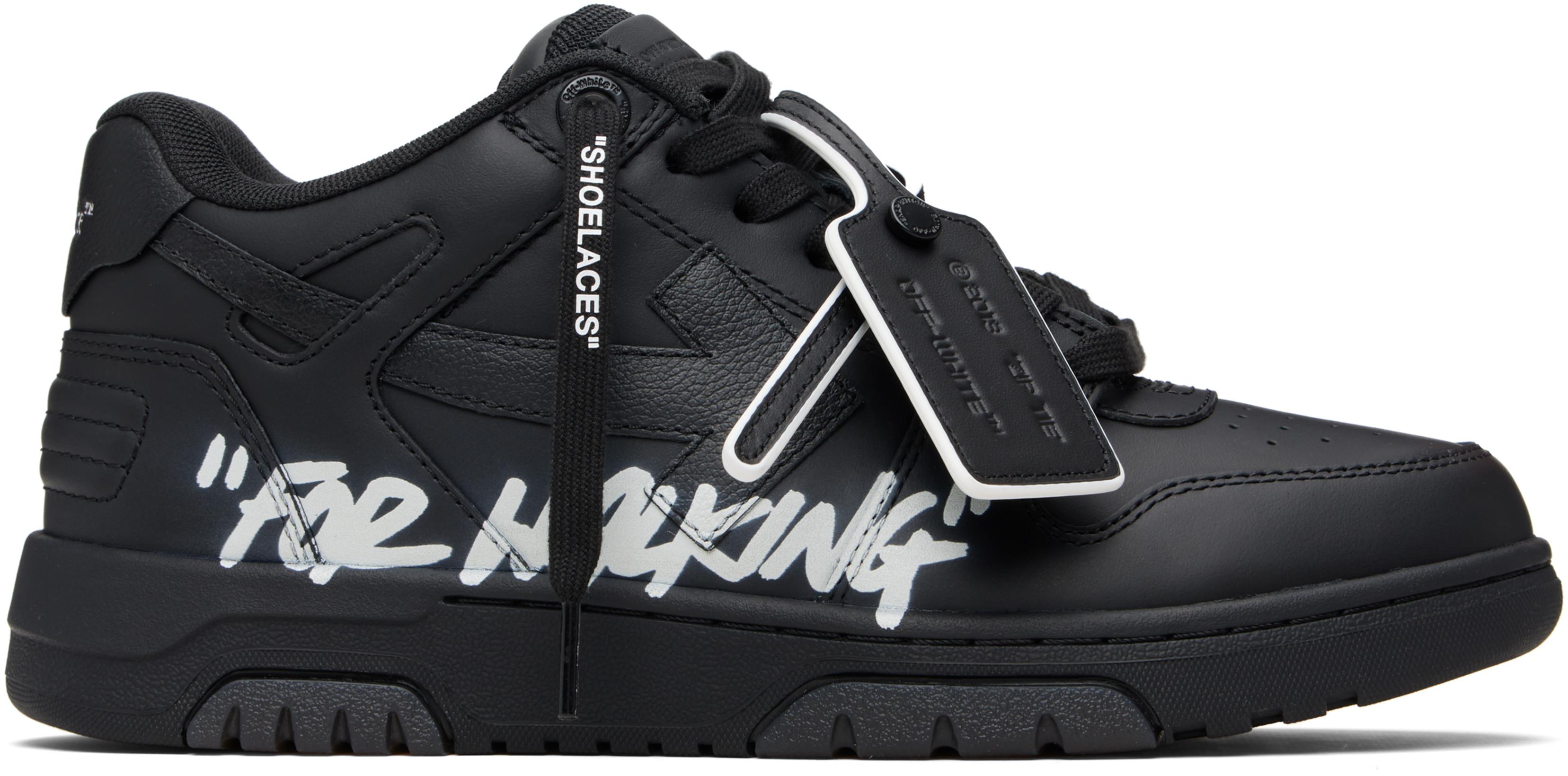 Black Out Of Office "For Walking" Sneakers by OFF-WHITE