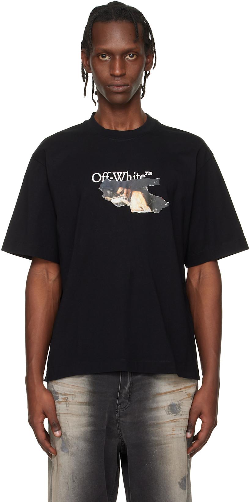 Black Paint Arrow Skate Logo T-shirt by OFF-WHITE