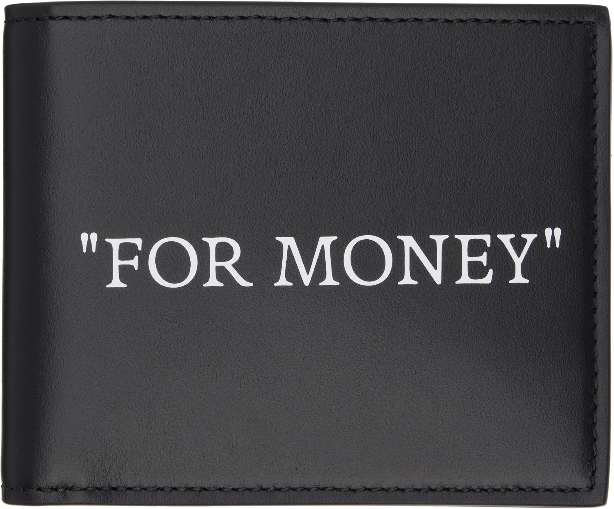 Black Quote Bifold Wallet by OFF-WHITE
