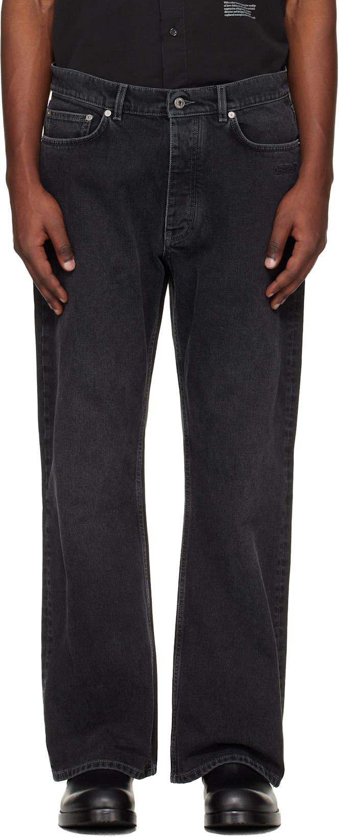 Black Script Logo 90s Skate Jeans by OFF-WHITE