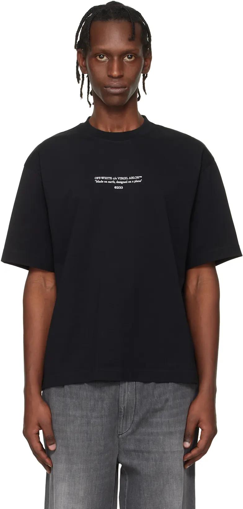 Black Statement Skate T-shirt by OFF-WHITE