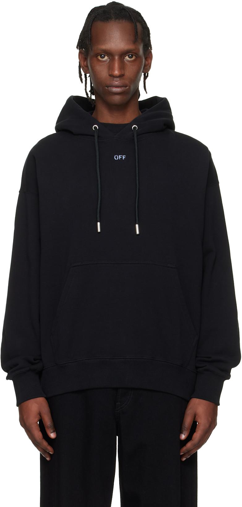 Black Stencil Arrow Skate Hoodie by OFF-WHITE