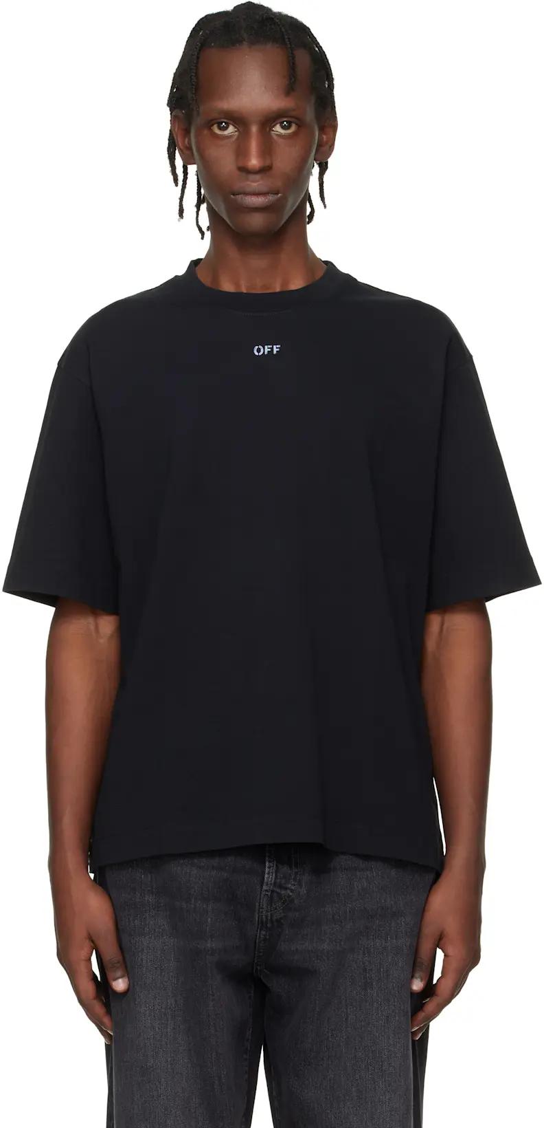 Black Stencil Arrow Skate Logo T-shirt by OFF-WHITE