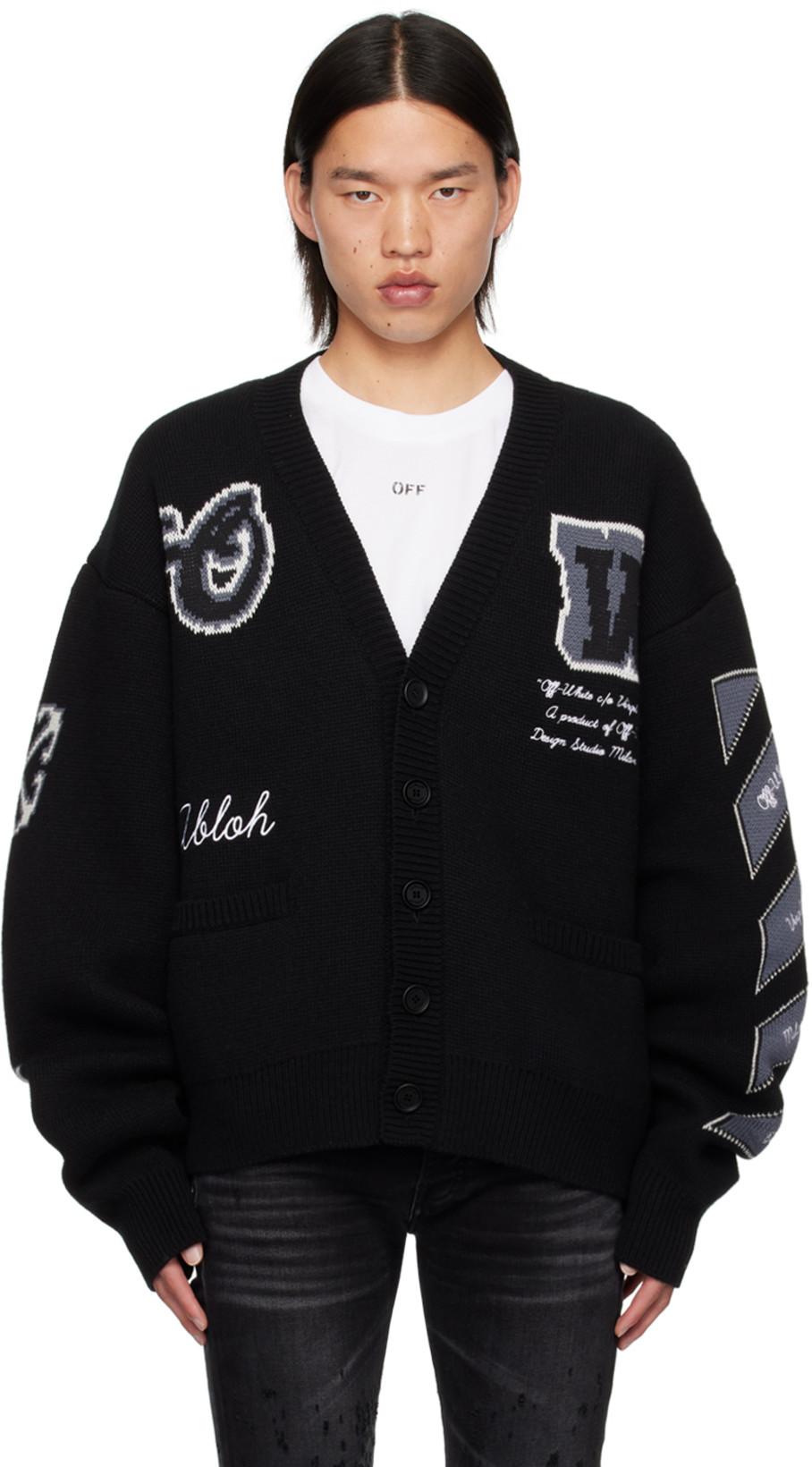 Black Varsity Cardigan by OFF-WHITE