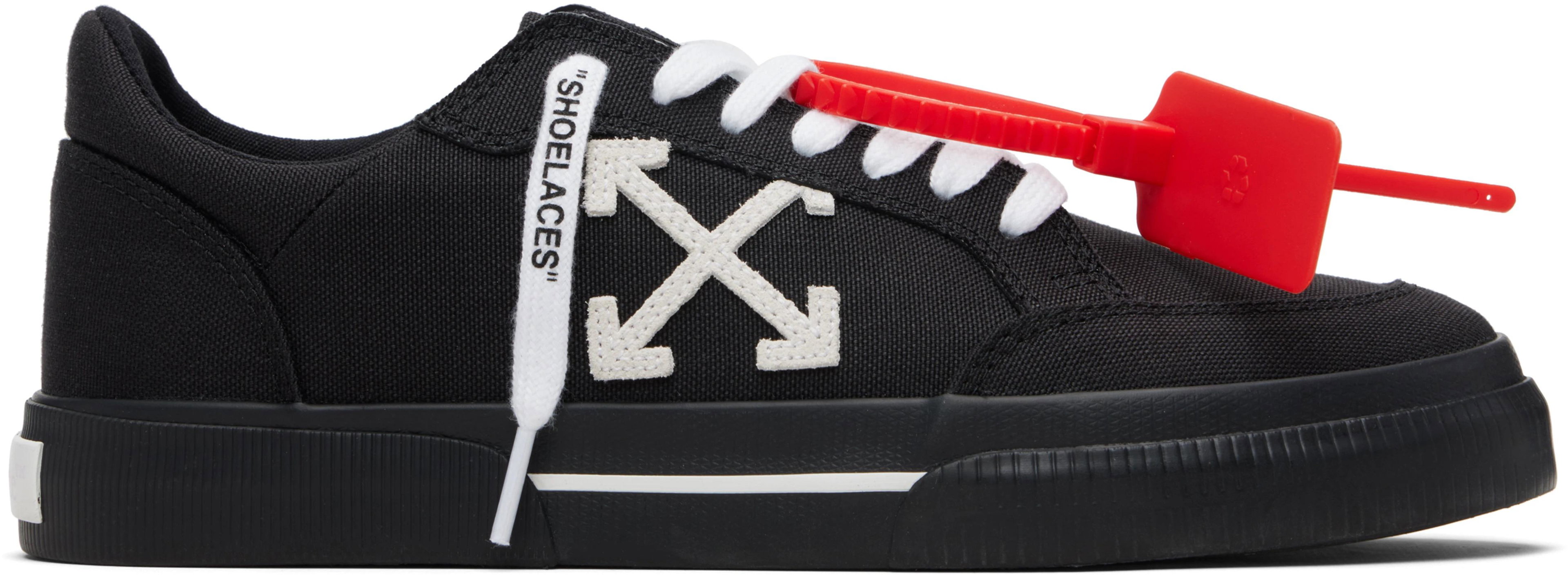 Black Vulcanized Low Sneakers by OFF-WHITE