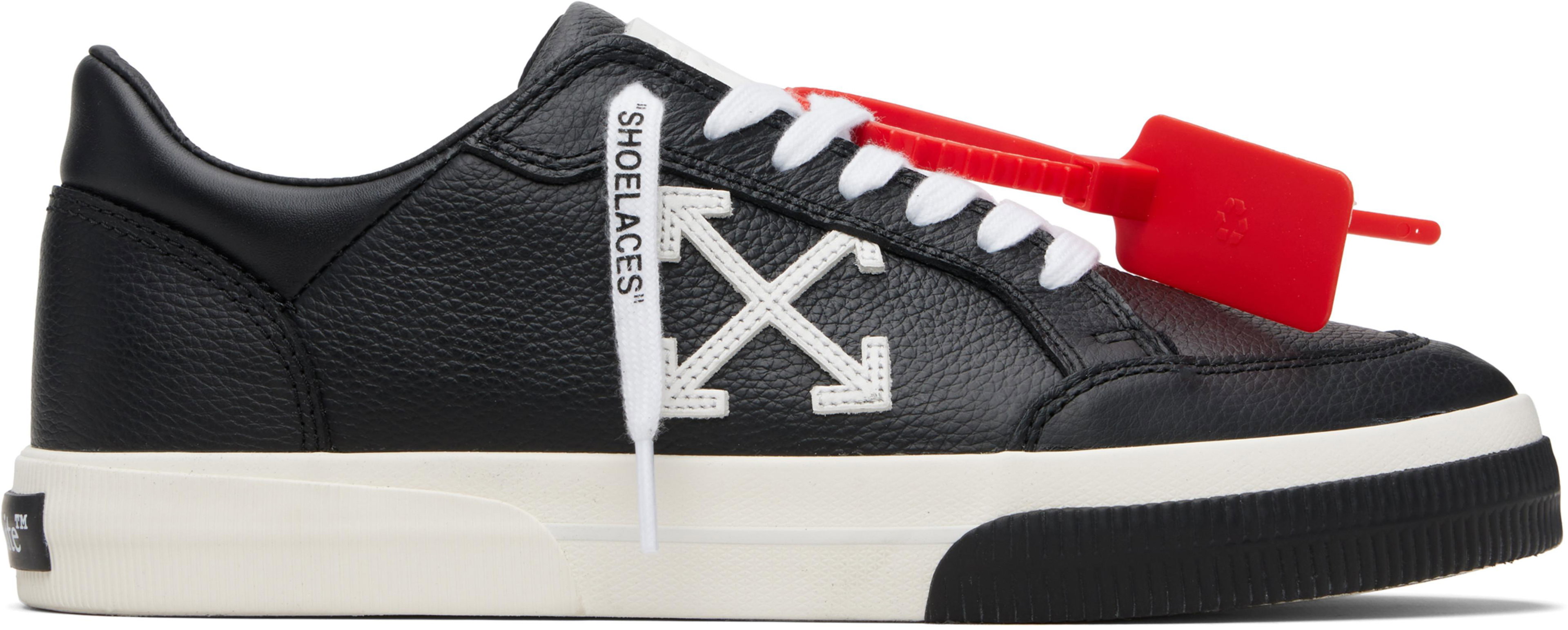 Black Vulcanized Low Sneakers by OFF-WHITE