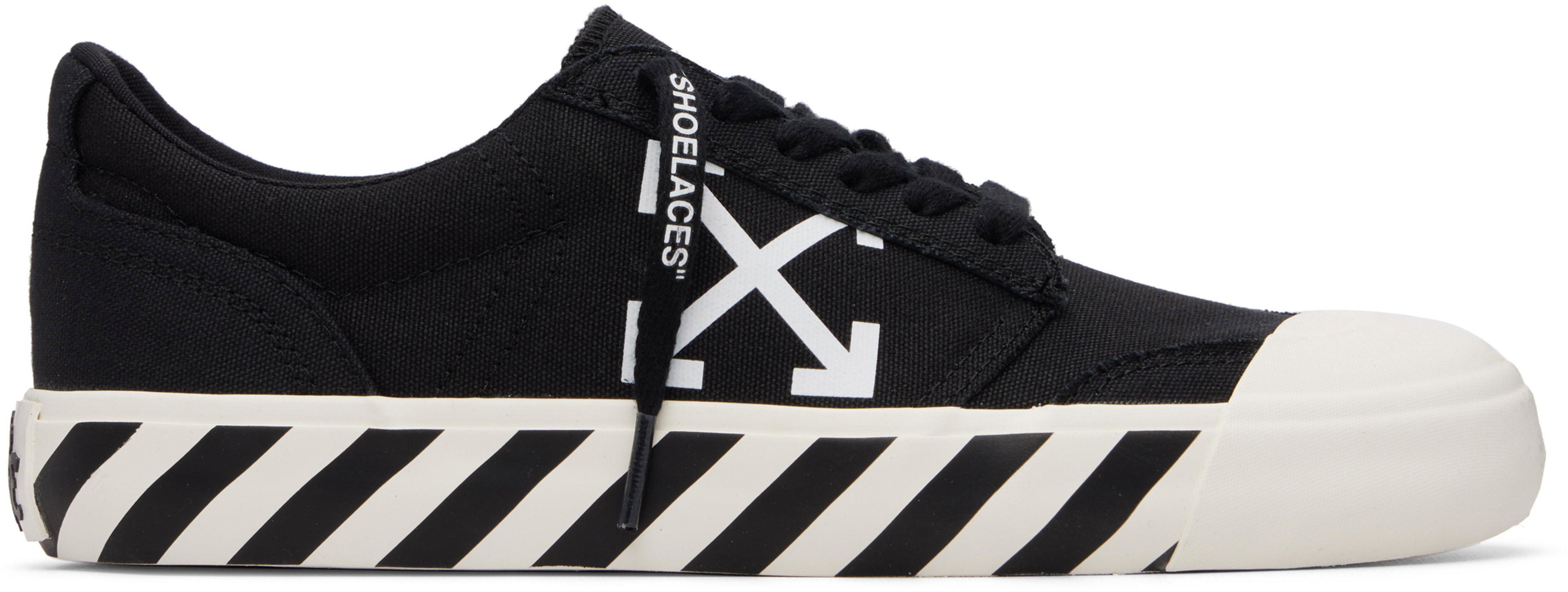Black Vulcanized Undercut Sneakers by OFF-WHITE