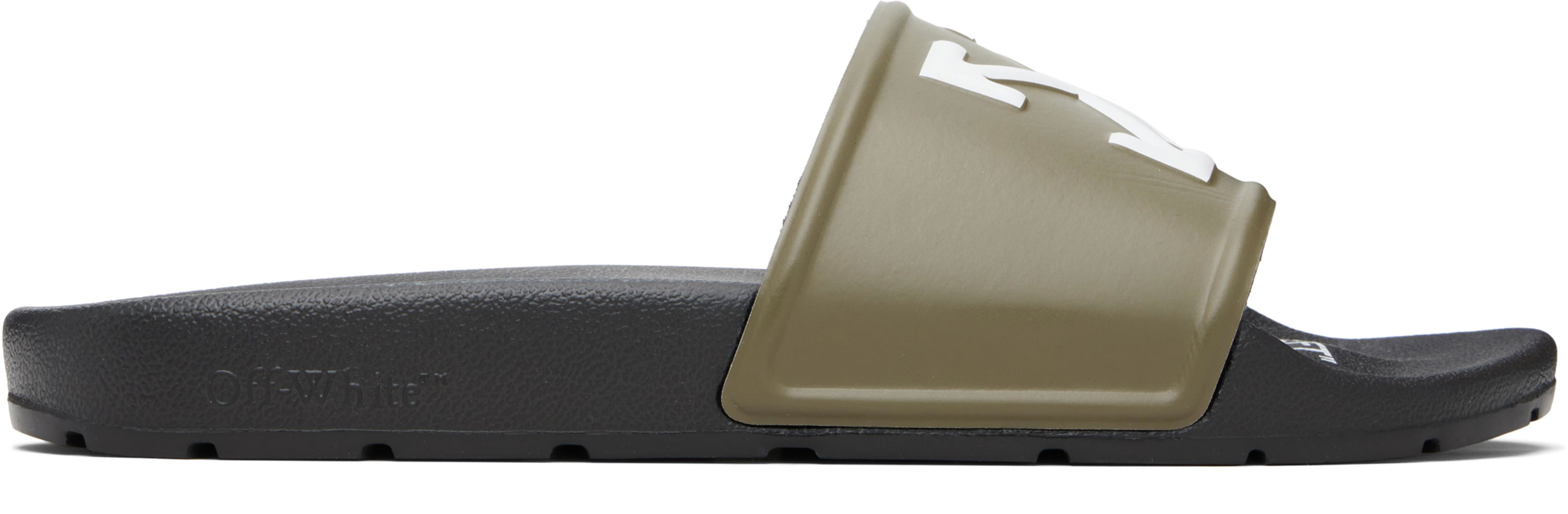 Black & Khaki Arrow Slides by OFF-WHITE
