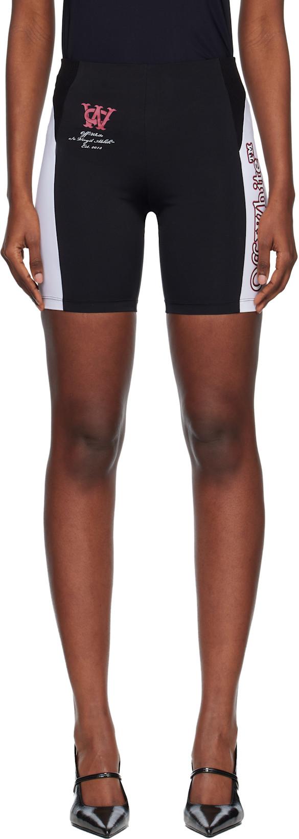 Black & White Tech Jer Serena Cycling Shorts by OFF-WHITE
