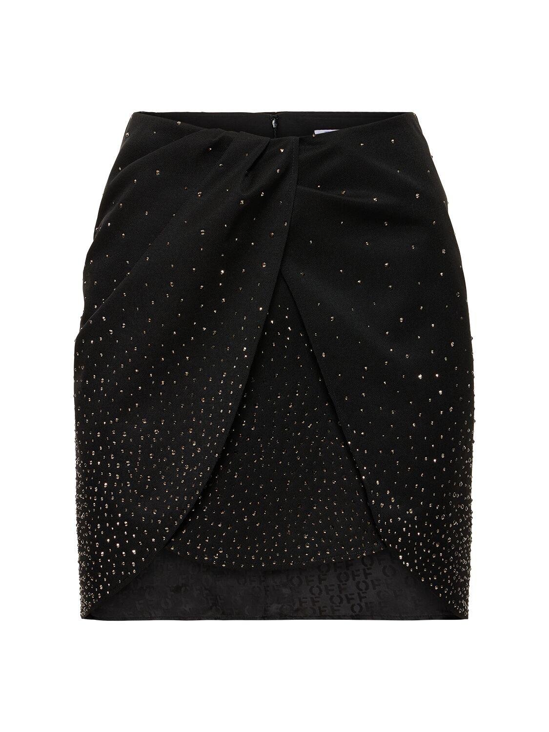 Bling Wool Twist Skirt by OFF-WHITE