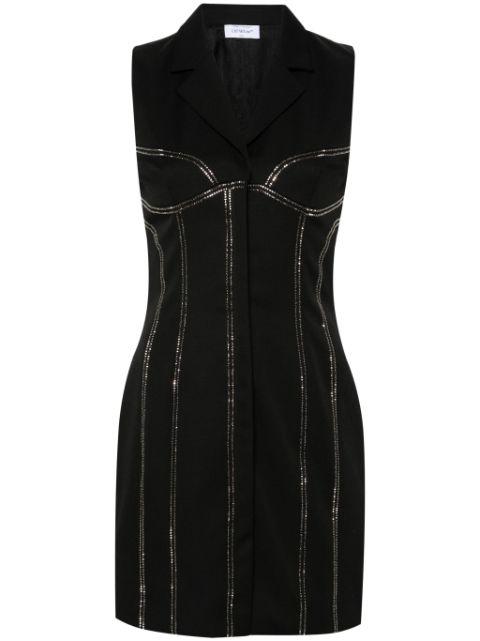 Bling crystal-embellished mini dress by OFF-WHITE