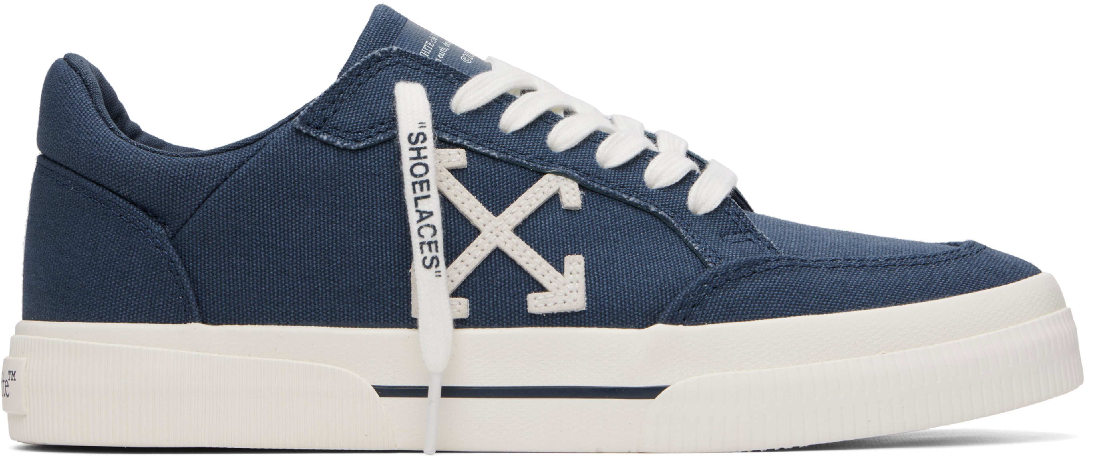 Blue Low Vulcanized Sneakers by OFF-WHITE