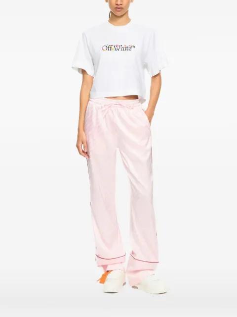 Bookish Glowing Flower crop T-shirt by OFF-WHITE