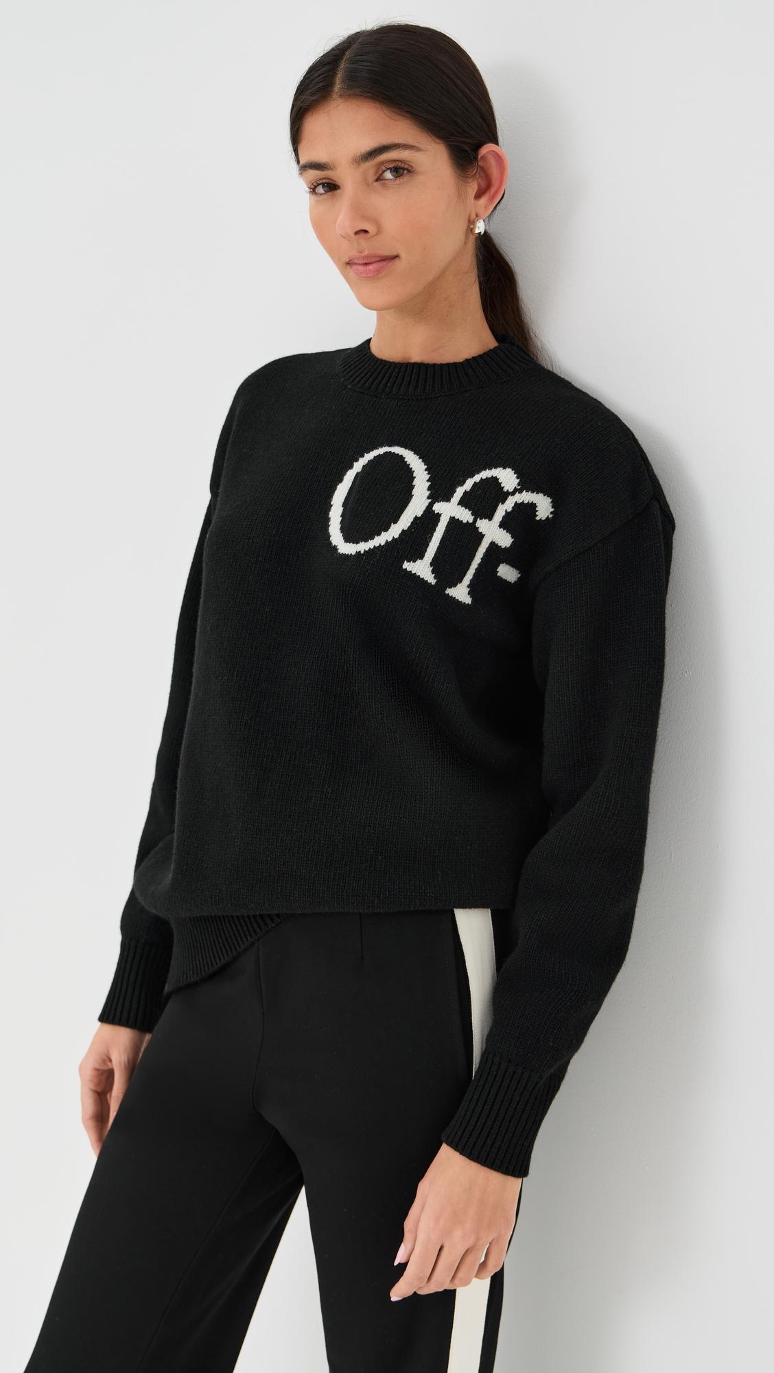 Bookish Shared Knit Crewneck Sweater by OFF-WHITE Bookish Shared Knit Crewneck Sweater by OFF-WHITE