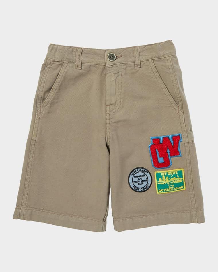 Boy's Camping Patch Shorts, Size 14 by OFF-WHITE