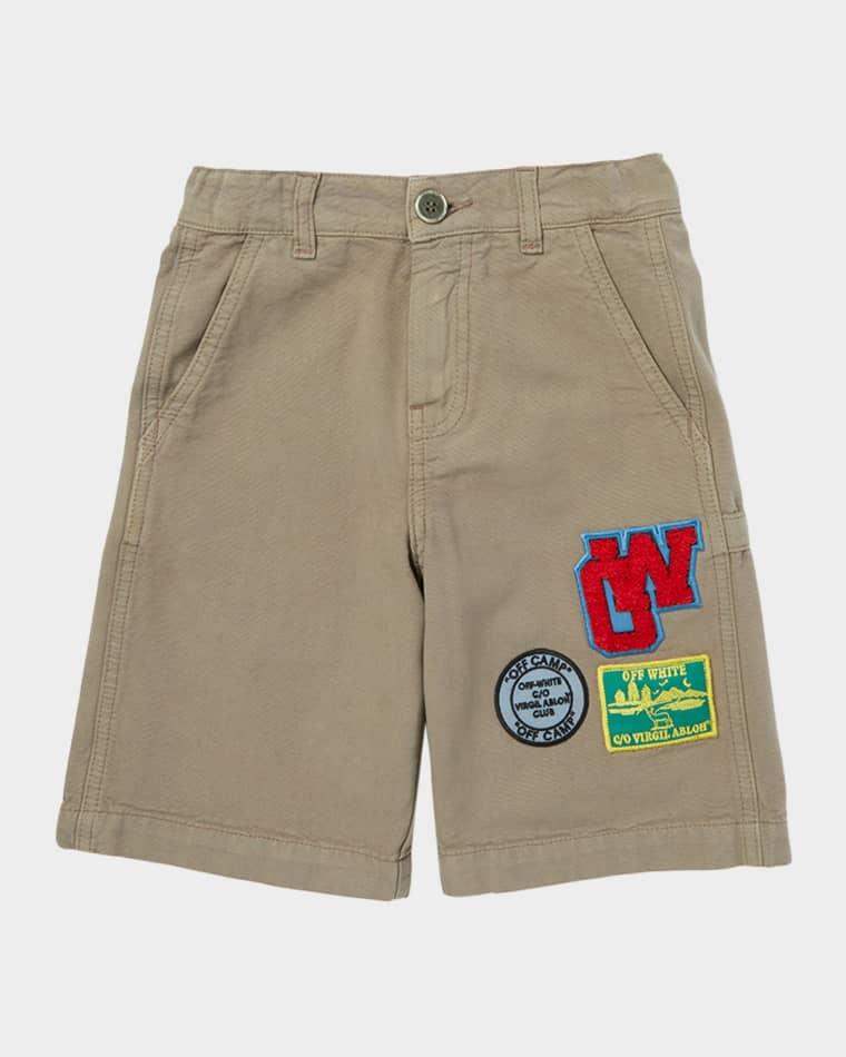 Boy's Camping Patch Shorts, Size 4-12 by OFF-WHITE