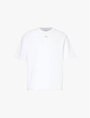 Brand-print cotton-jersey T-shirt by OFF-WHITE
