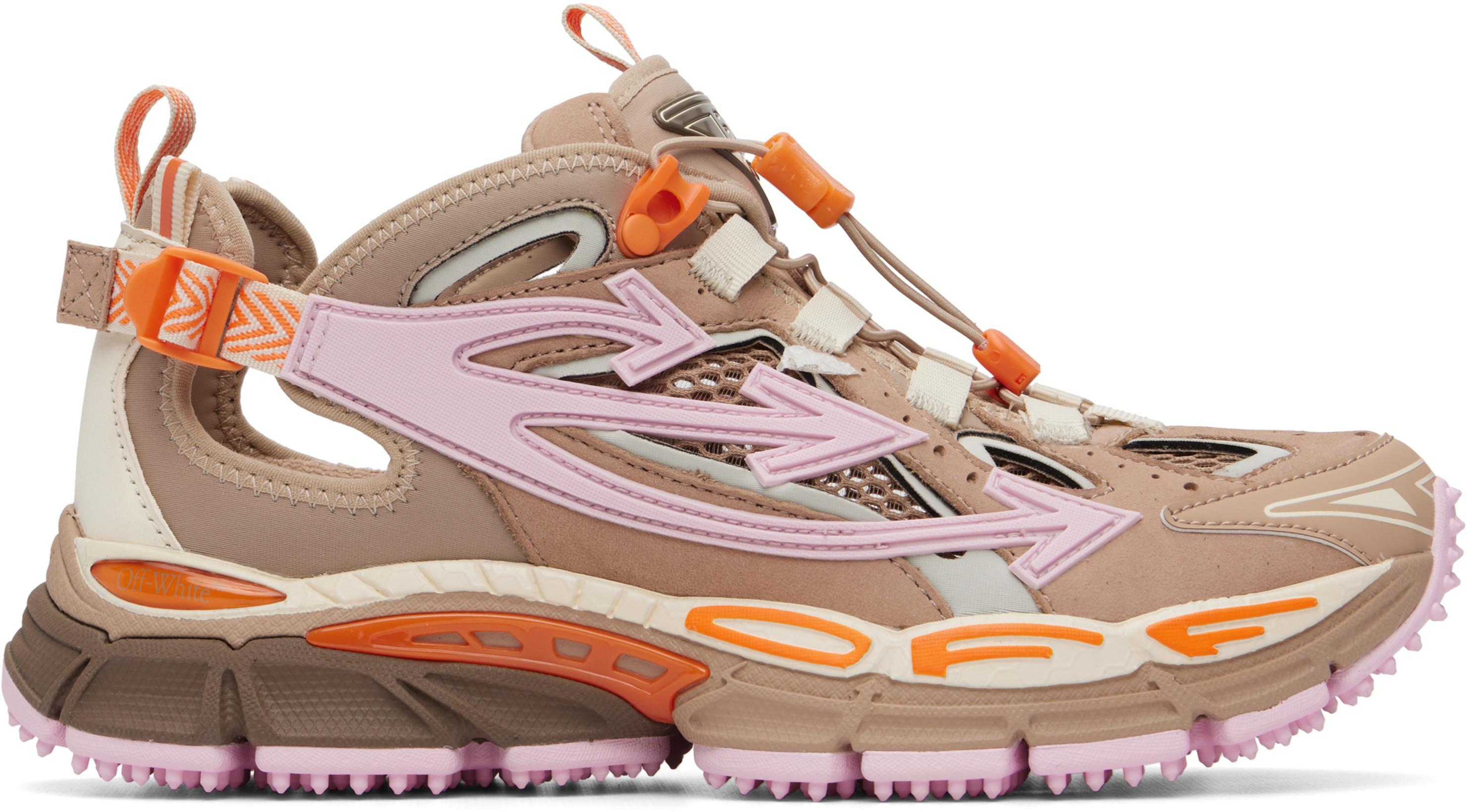 Brown 'Be Right Back' Open Sneakers by OFF-WHITE