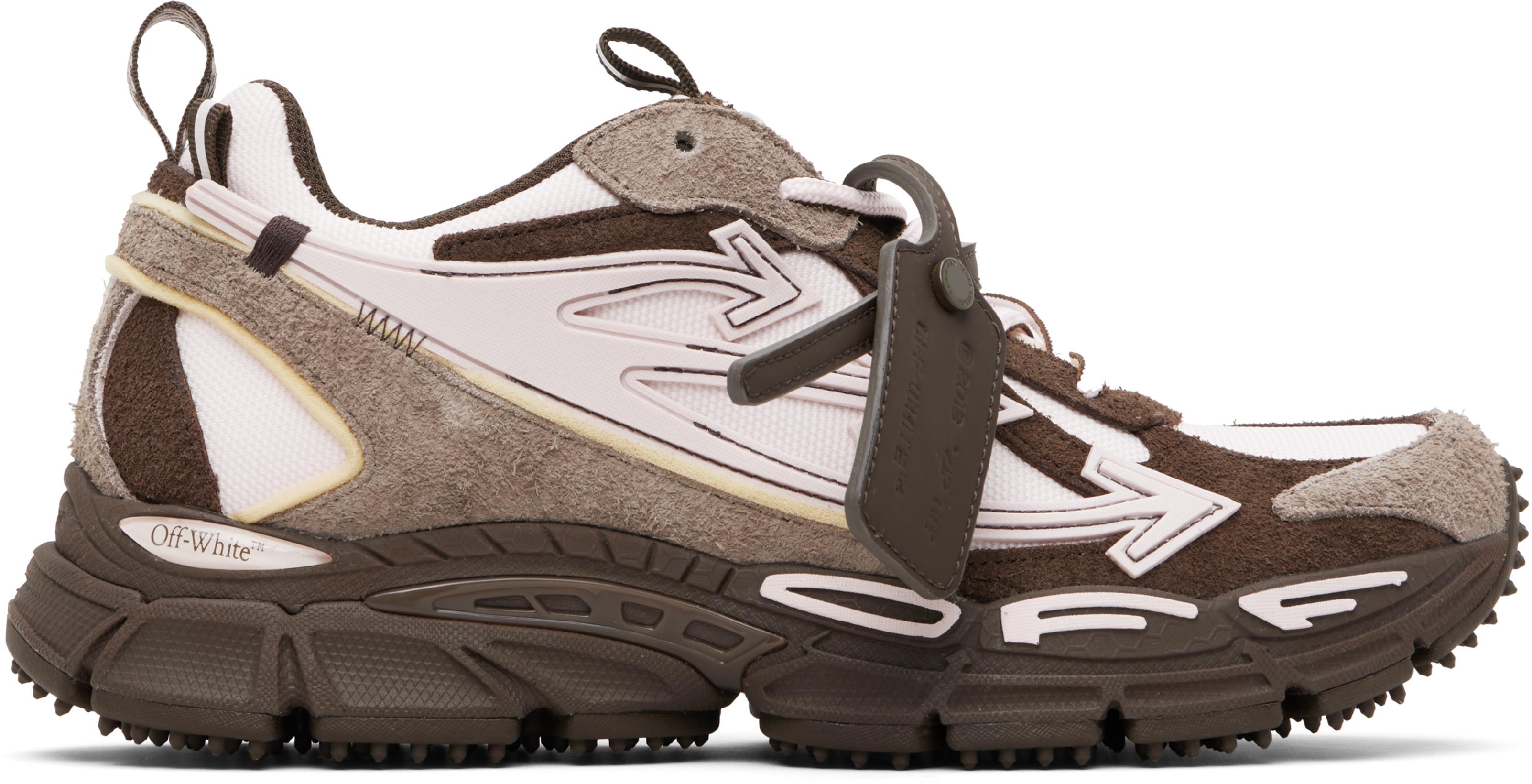 Brown & Pink Be Right Back Sneakers by OFF-WHITE