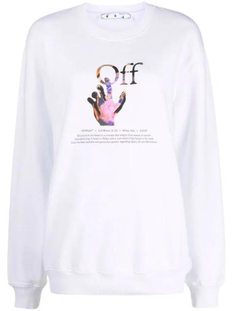 Caravaggio Hand logo-print sweatshirt by OFF-WHITE
