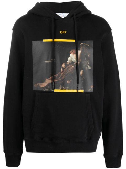 Caravaggio Painting-print cotton hoodie by OFF-WHITE