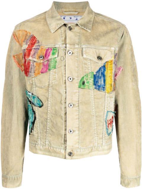 Cartoon graphic-print jacket by OFF-WHITE