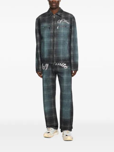 Check Jacquard logo jeans by OFF-WHITE