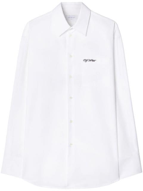 College cotton-poplin shirt by OFF-WHITE