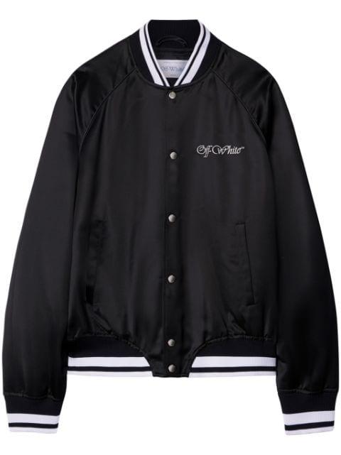 College satin bomber jacket by OFF-WHITE