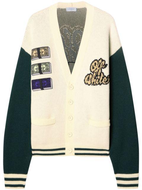 Crystal Cash varsity cardigan by OFF-WHITE