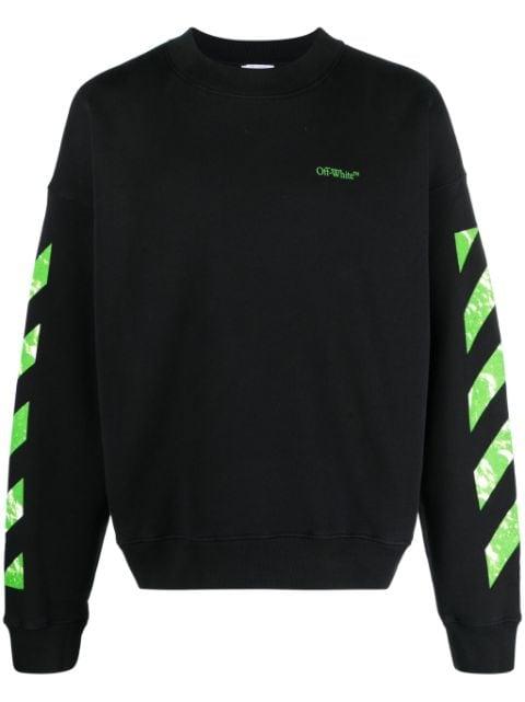 Diag Stripe cotton sweatshirt by OFF-WHITE