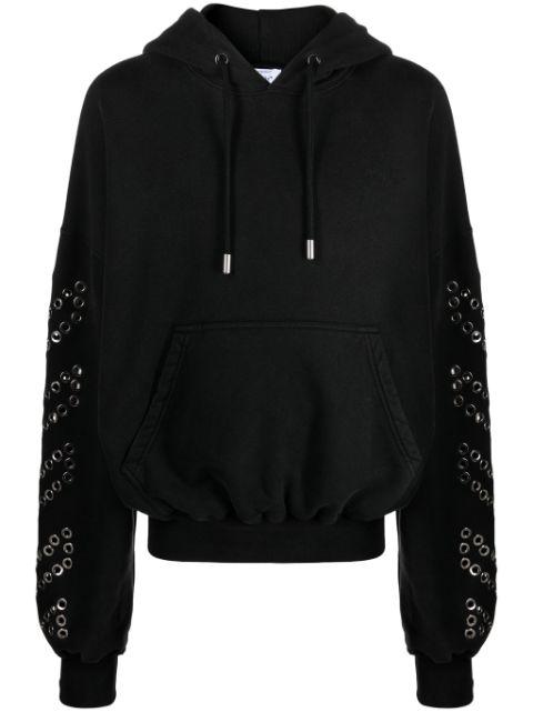 Diag Stripe-embellished hoodie by OFF-WHITE