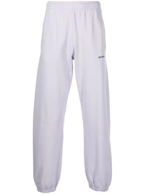 Diag Stripe-print track pants by OFF-WHITE