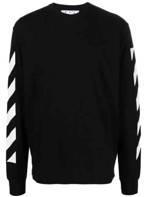 Diag-print T-shirt by OFF-WHITE