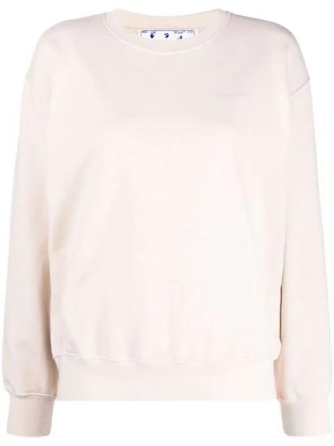 Diag-print crew-neck sweatshirt by OFF-WHITE