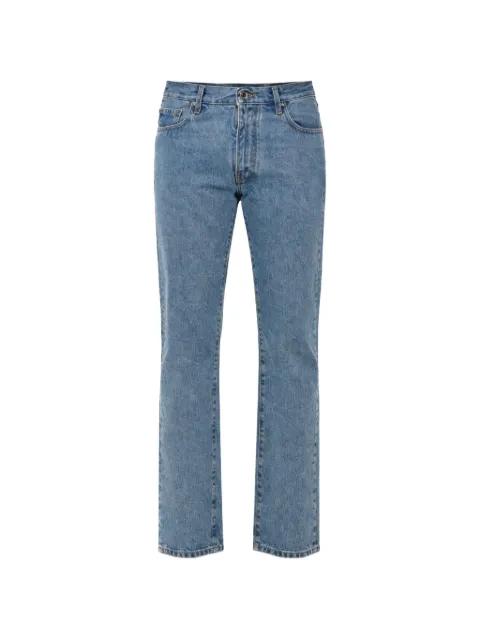 Diag-print slim-fit jeans by OFF-WHITE