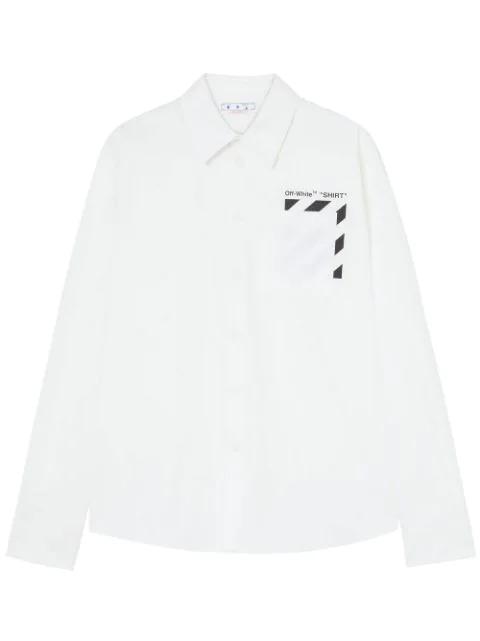 Diag-stripe cotton shirt by OFF-WHITE